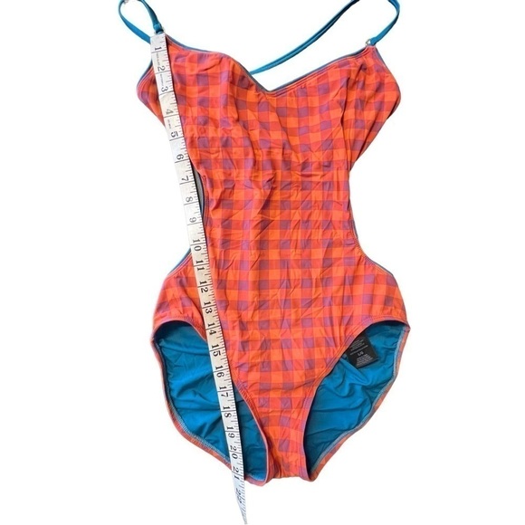 Marc By Marc Jacobs Red and Blue Checkered One Piece Swimsuit - Picture 15 of 15